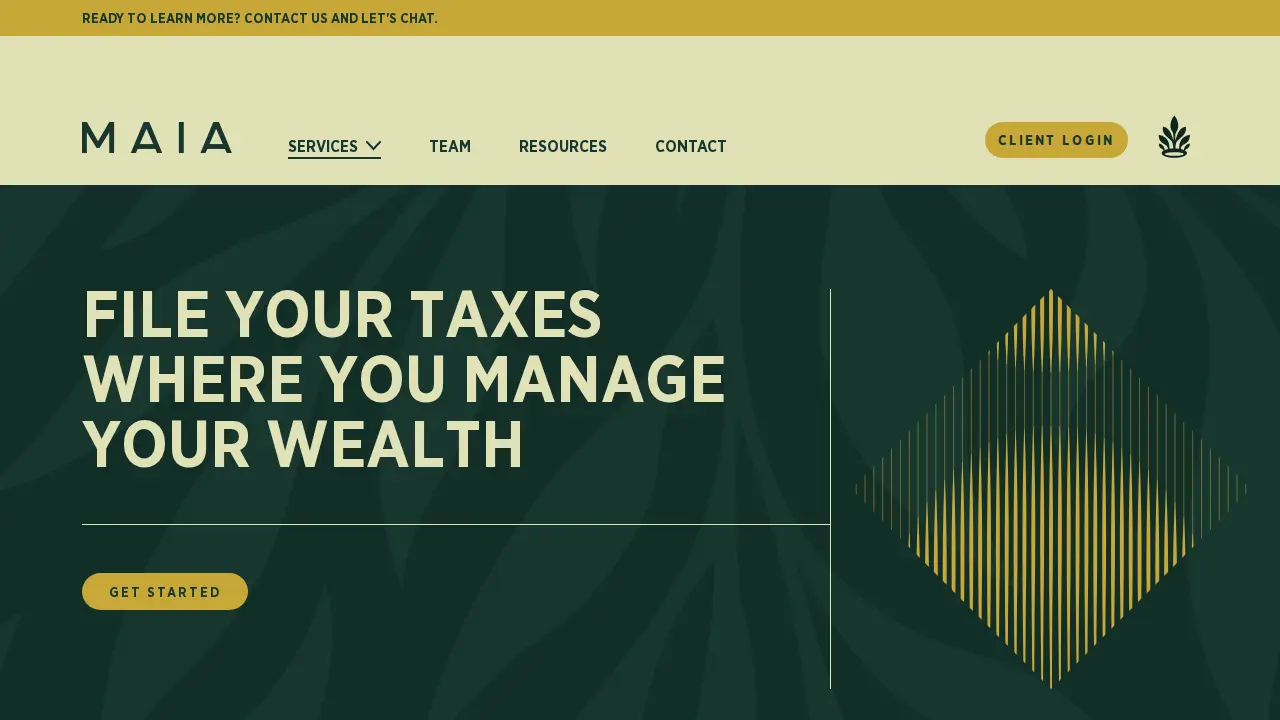 Maia Wealth page