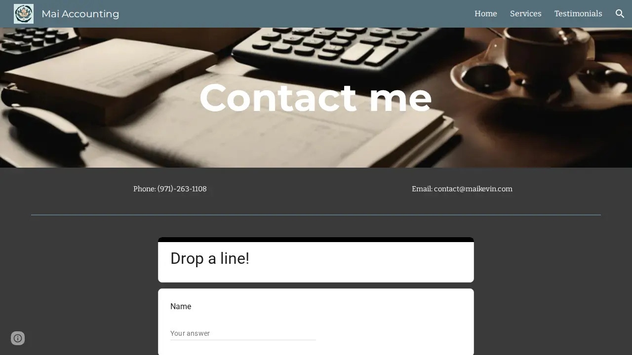 Mai Accounting LLC page