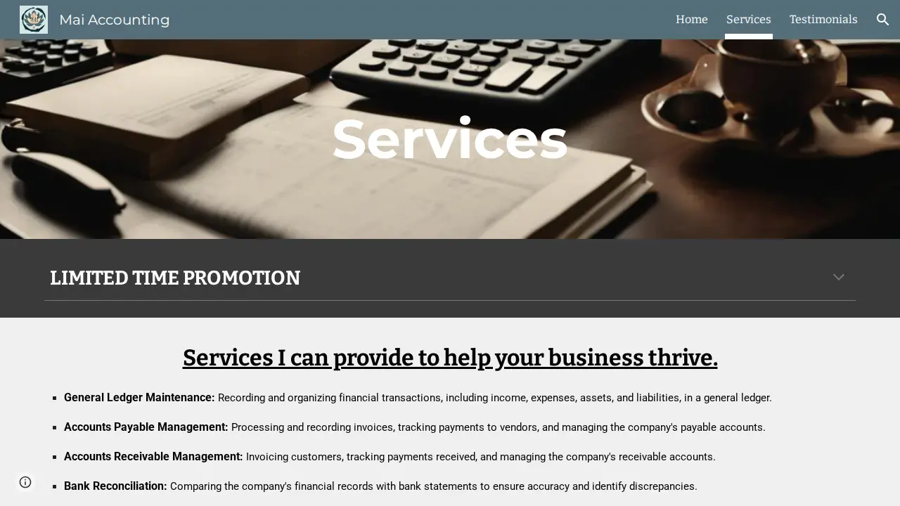 Mai Accounting LLC page