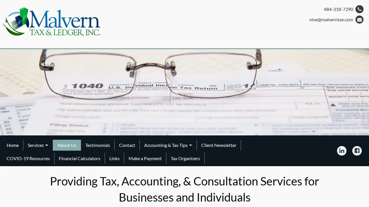 Malvern Tax & Ledger, Inc. page