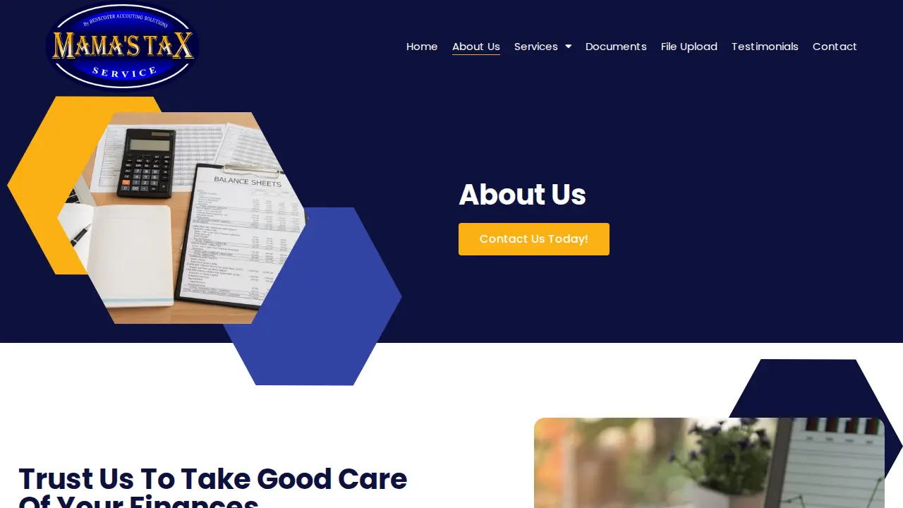 Mama's Tax Service page