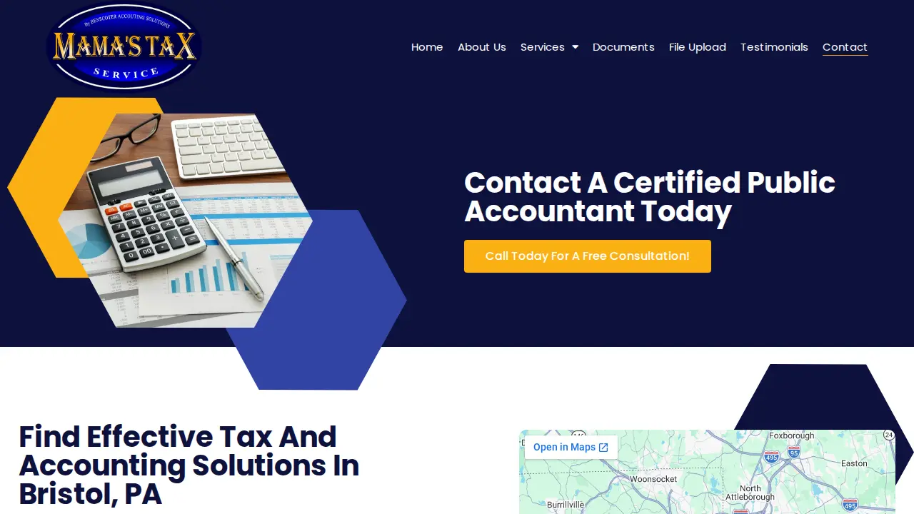 Mama's Tax Service page