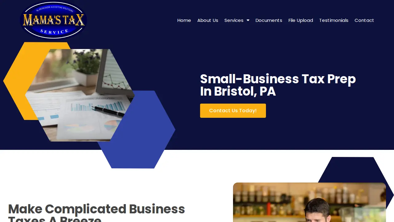 Mama's Tax Service page