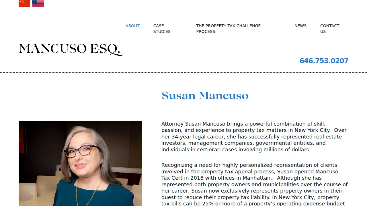 Mancuso Esq PLLC Tax Certiorari Counsel page