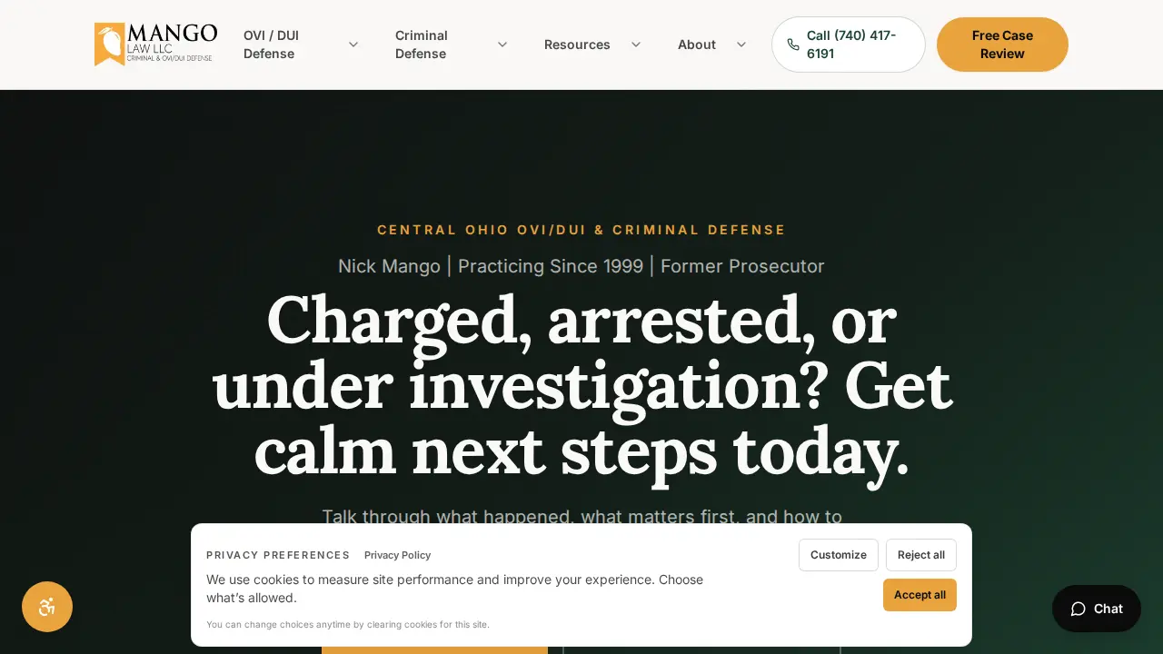 Mango Law LLC website