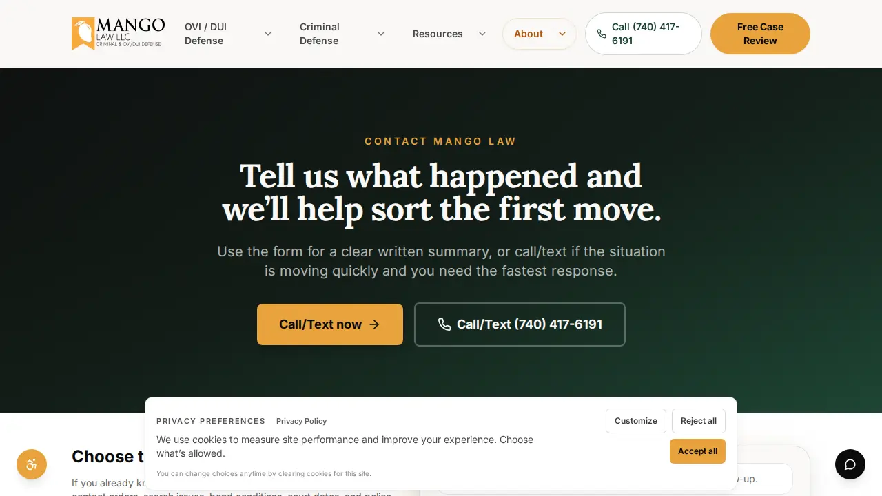 Mango Law LLC page