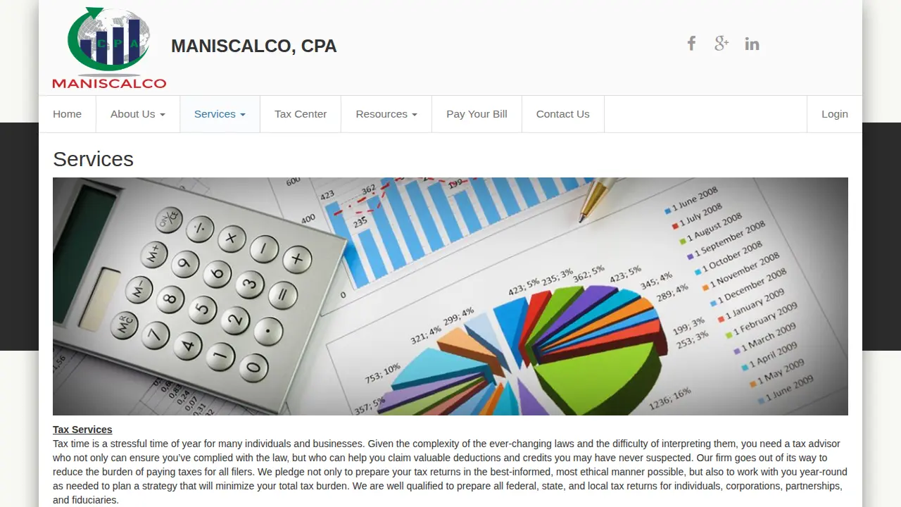 Maniscalco CPA page