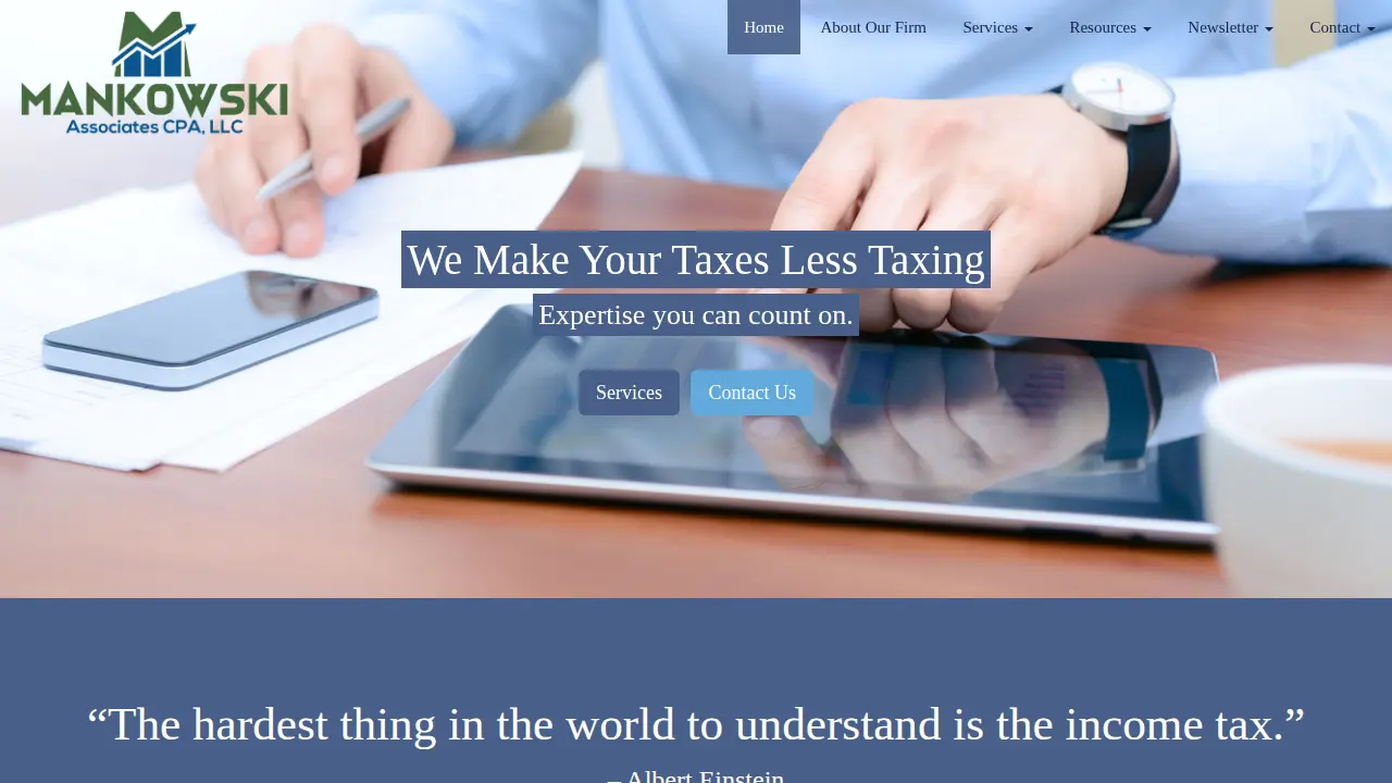 Mankowski Associates CPA, LLC website
