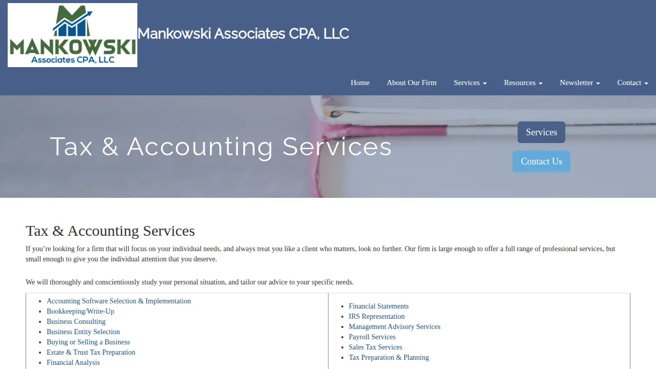 Mankowski Associates CPA, LLC page