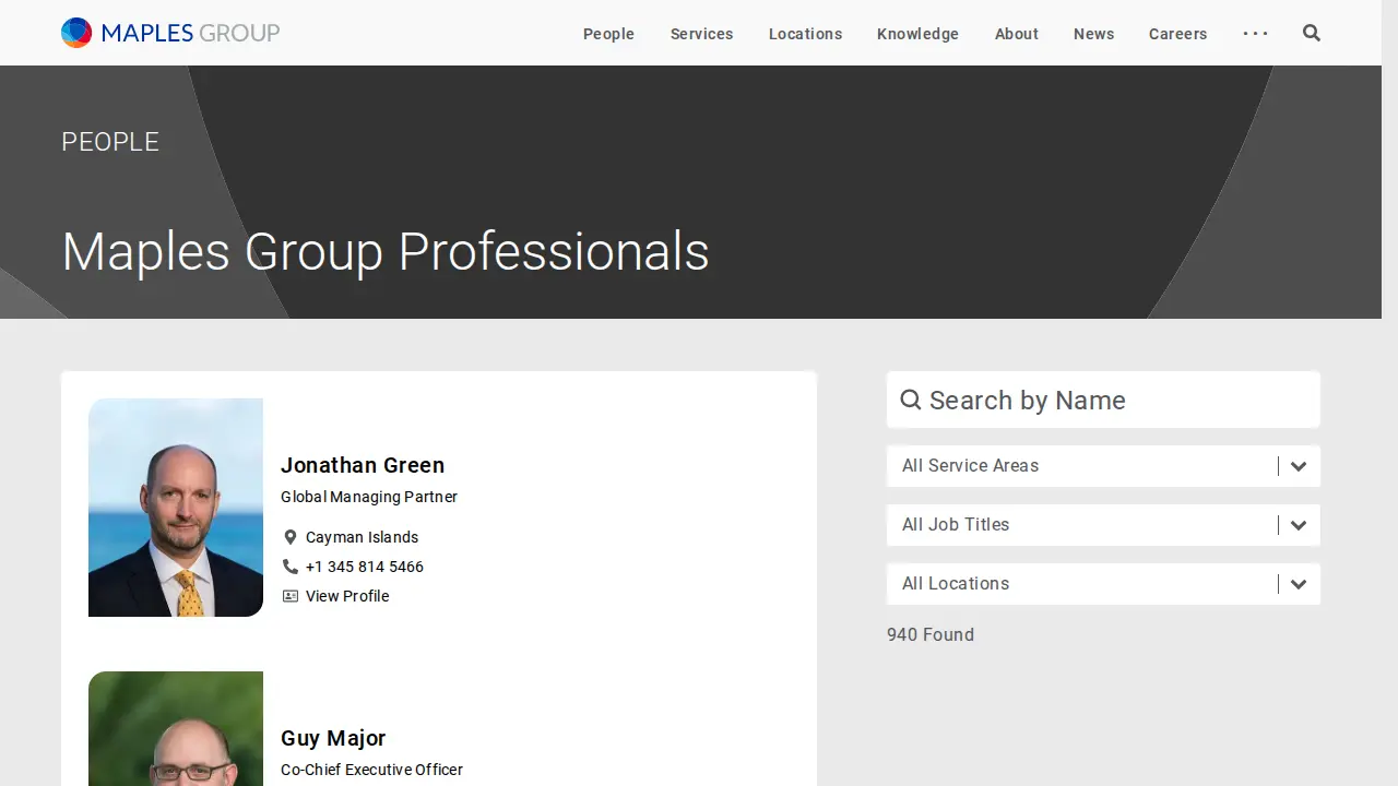 Maples Group page
