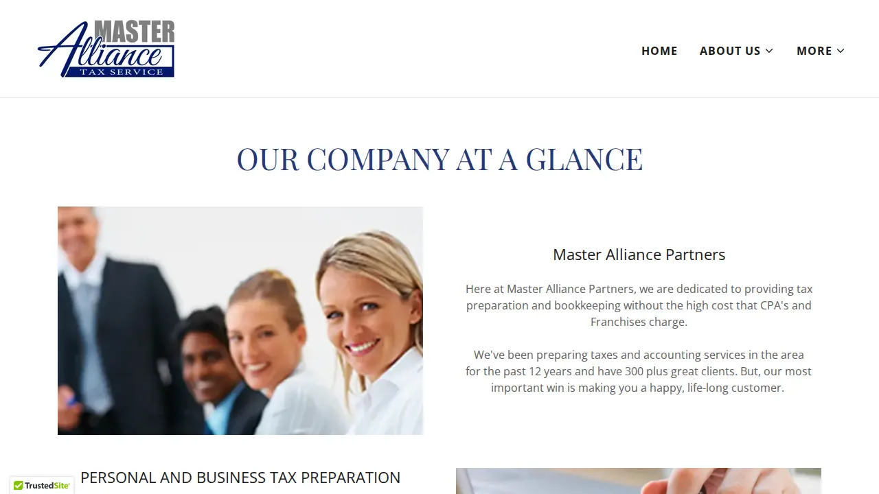 Master Alliance Tax Service page