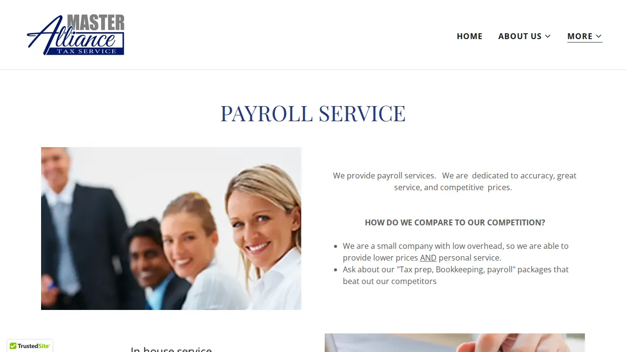 Master Alliance Tax Service page