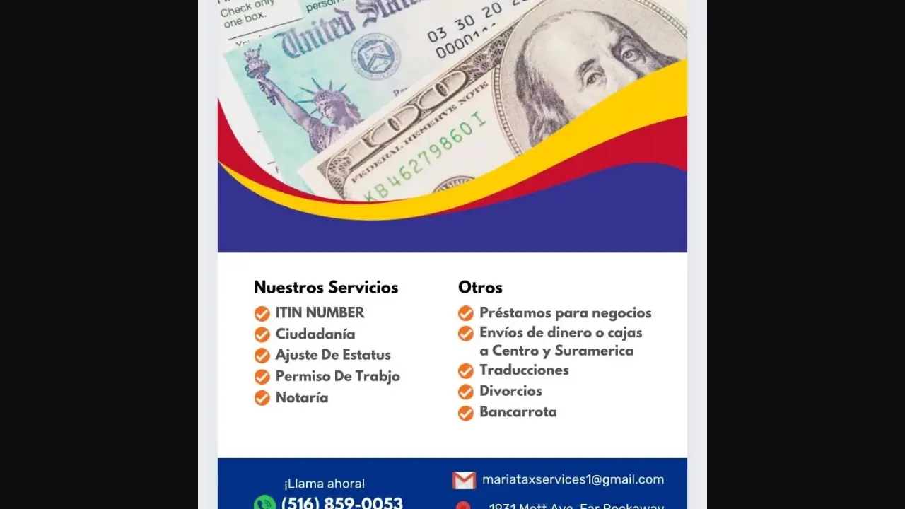 Maria Tax services page