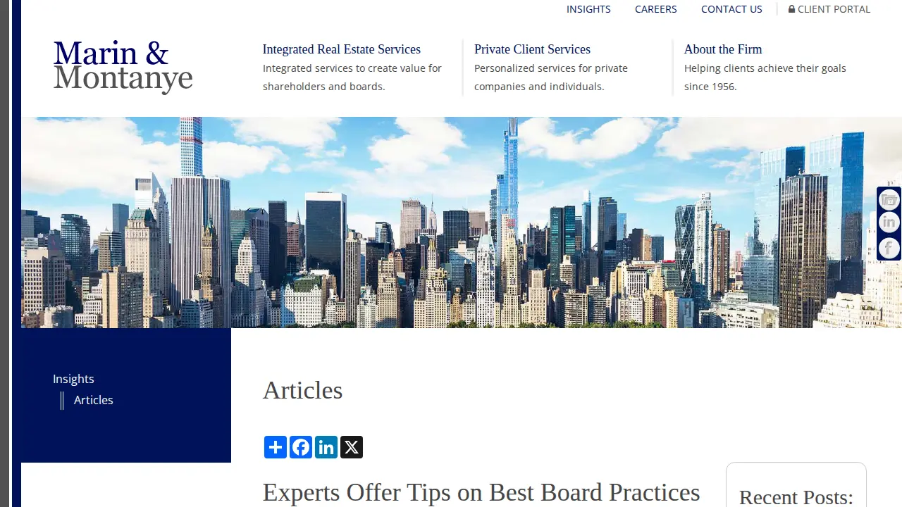 Marin & Montanye LLP page