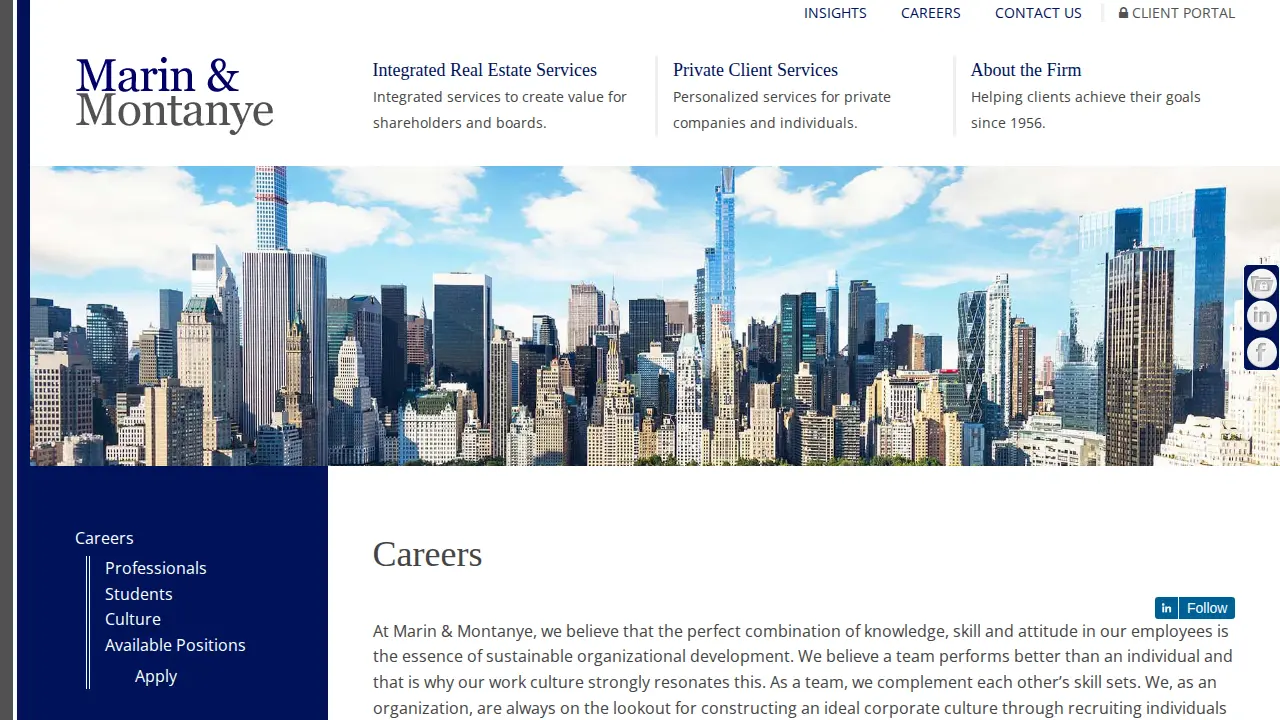 Marin & Montanye LLP page