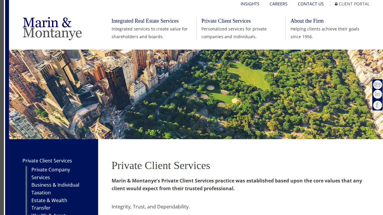 Marin & Montanye LLP page