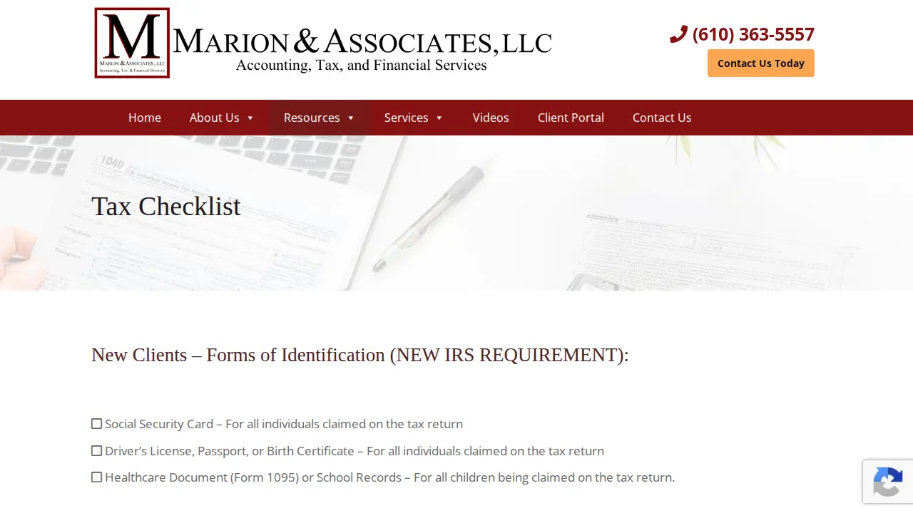 Marion & Associates, LLC page