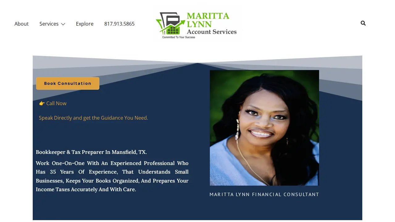 Maritta Lynn Bookkeeping,Tax Service and Account Services