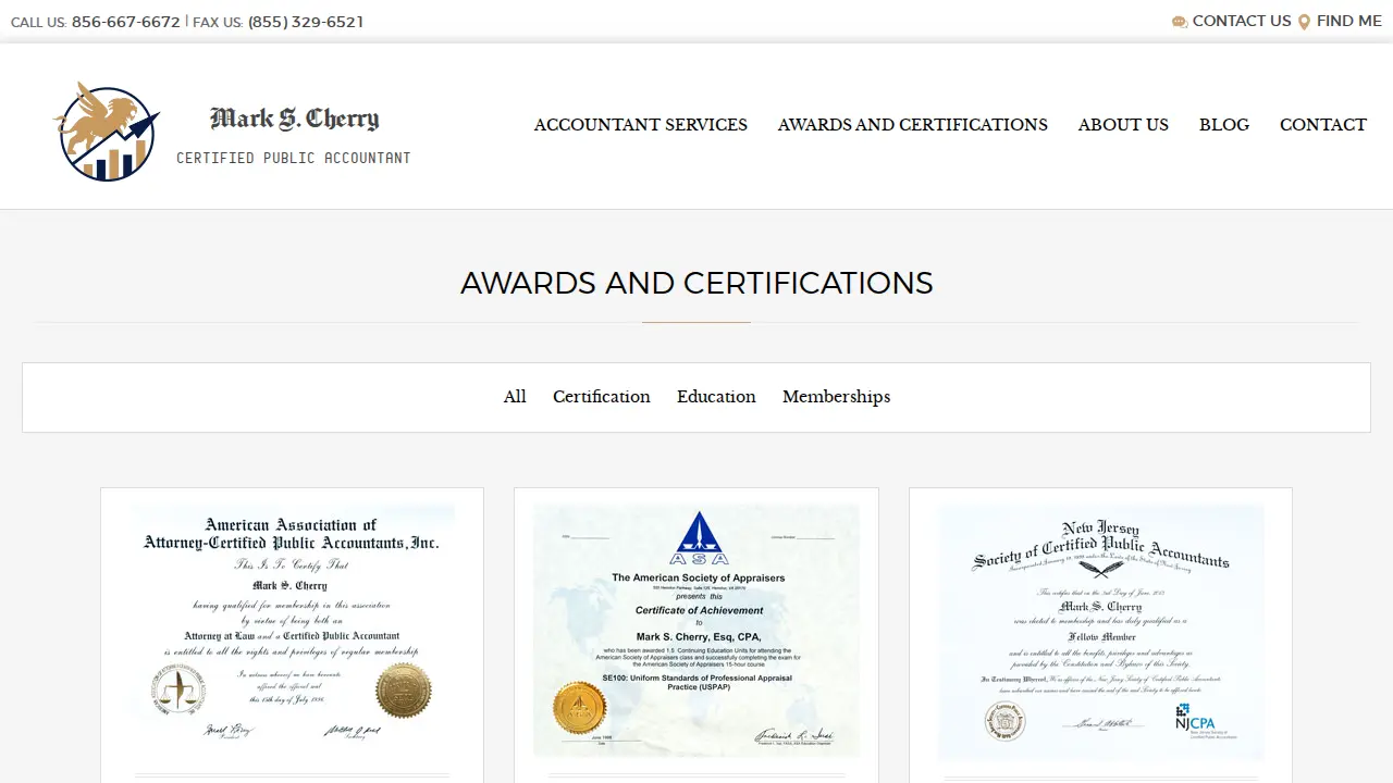 MARK CHERRY CPA, LLC page