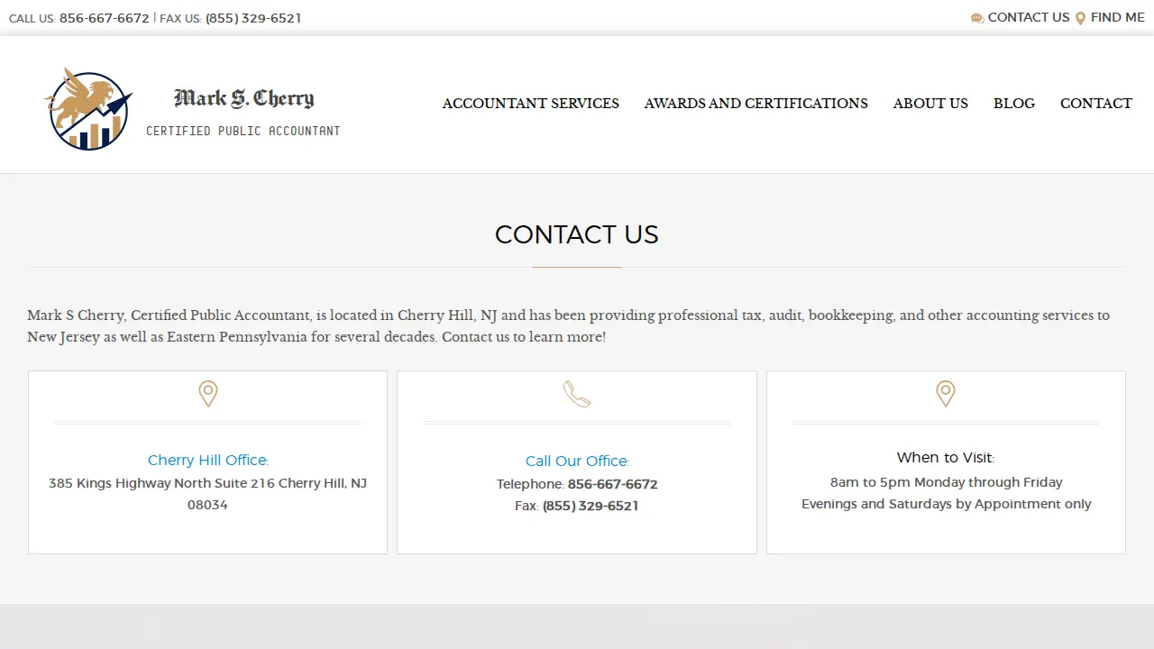 MARK CHERRY CPA, LLC page