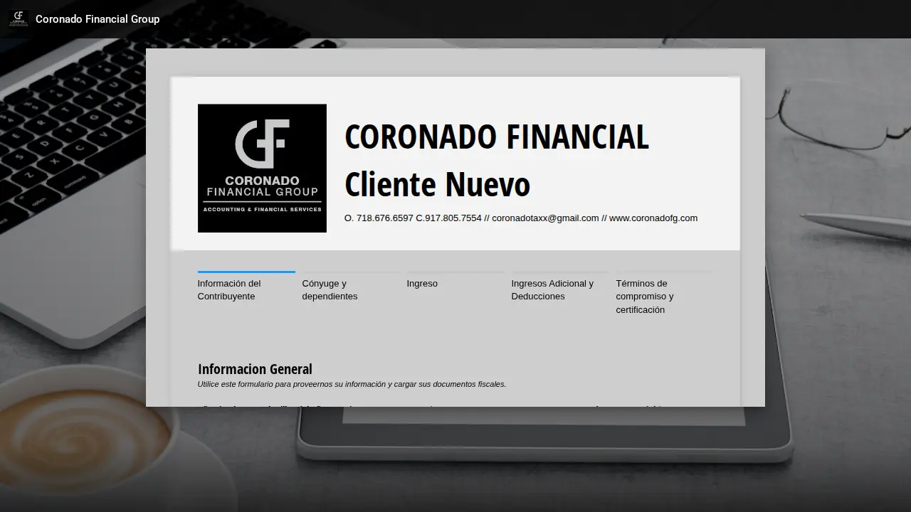 Coronado Financial Group page