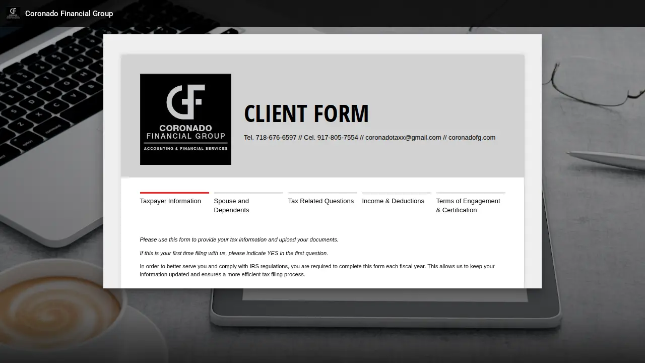Coronado Financial Group page