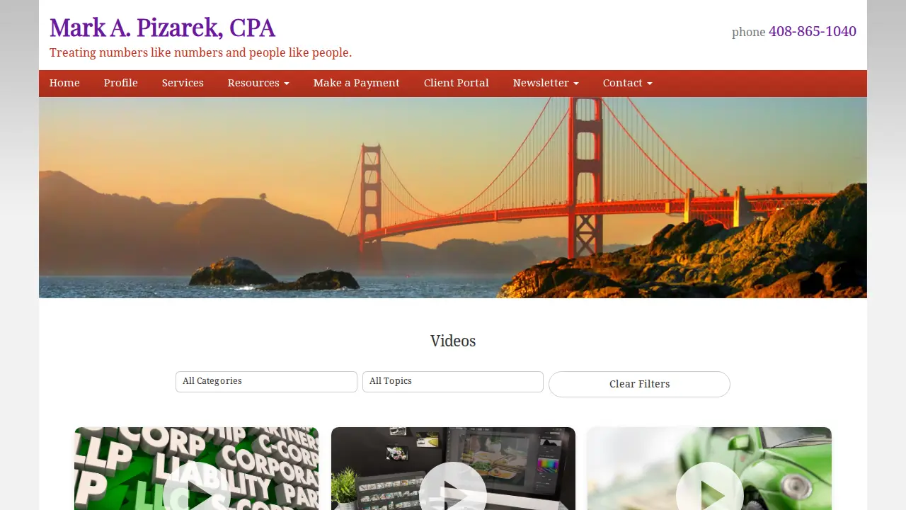 Pizarek M.A. CPA page