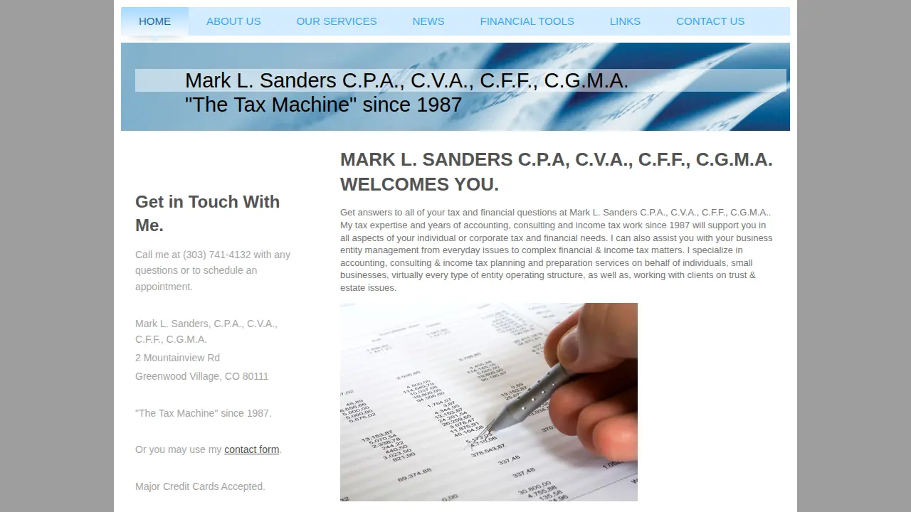 Mark L. Sanders, C.P.A., C.V.A., C.F.F., C.G.M.A.