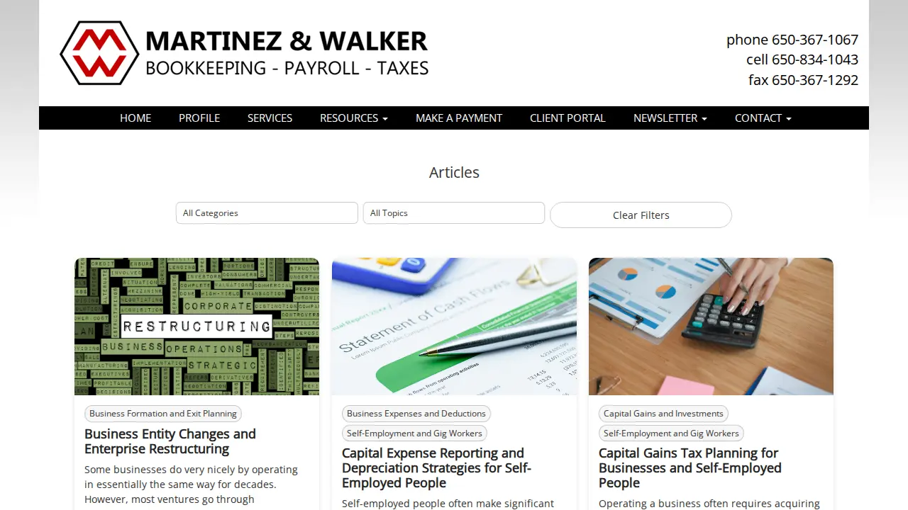 Martinez & Walker page