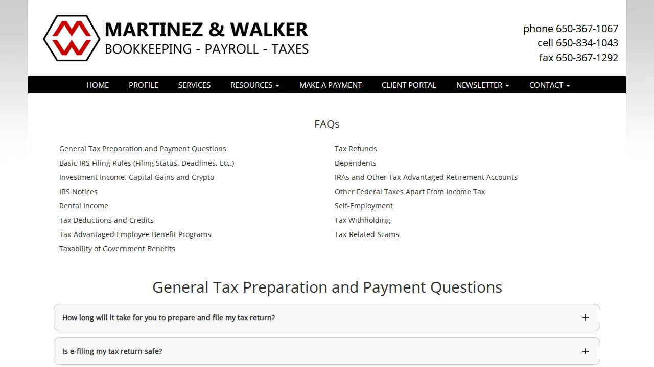 Martinez & Walker page