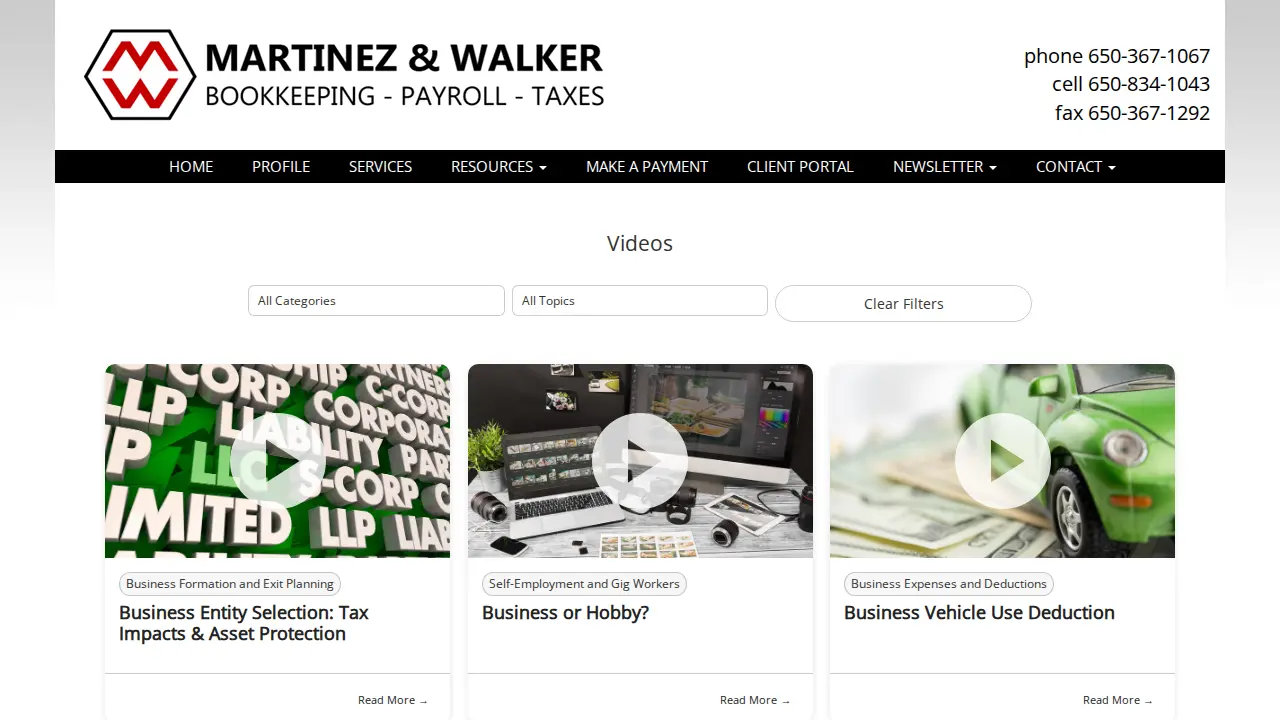 Martinez & Walker page