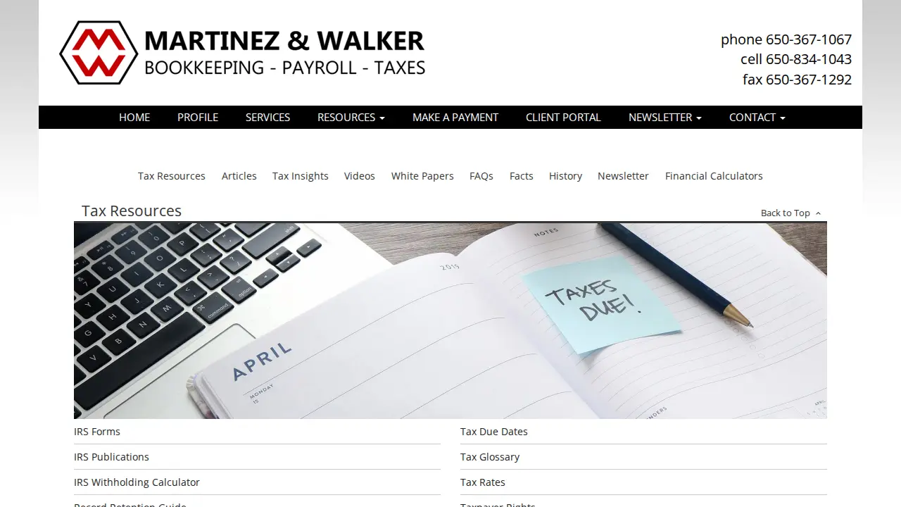 Martinez & Walker page