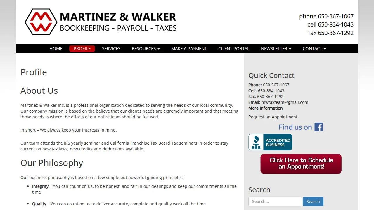 Martinez & Walker page
