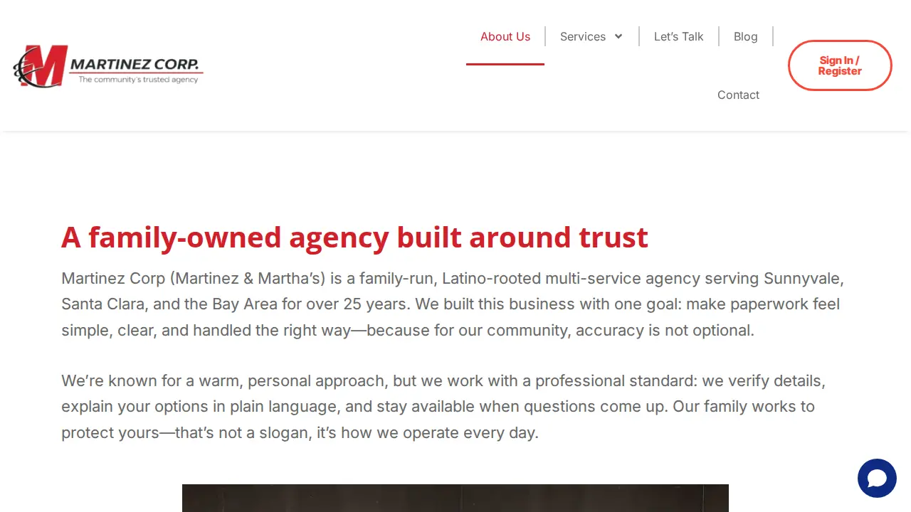 Martinez Corp. Taxes and Insurance page