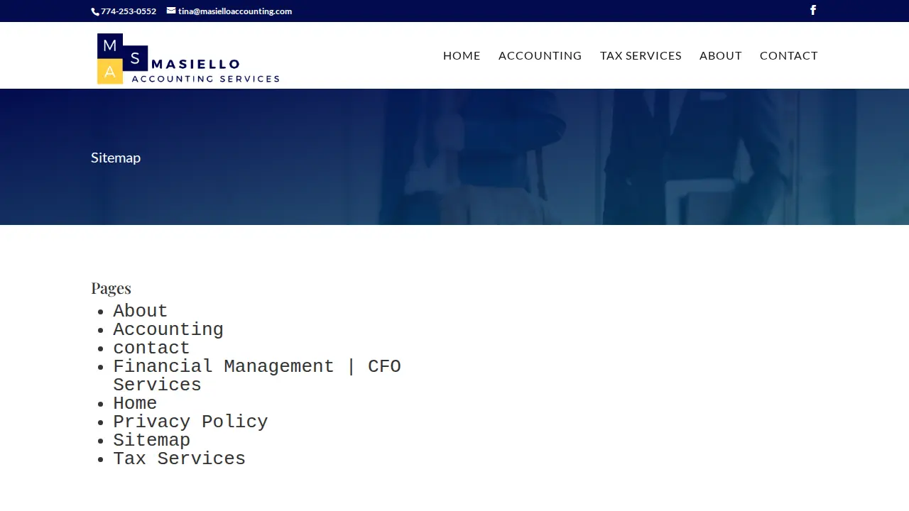 Masiello Accounting Services page