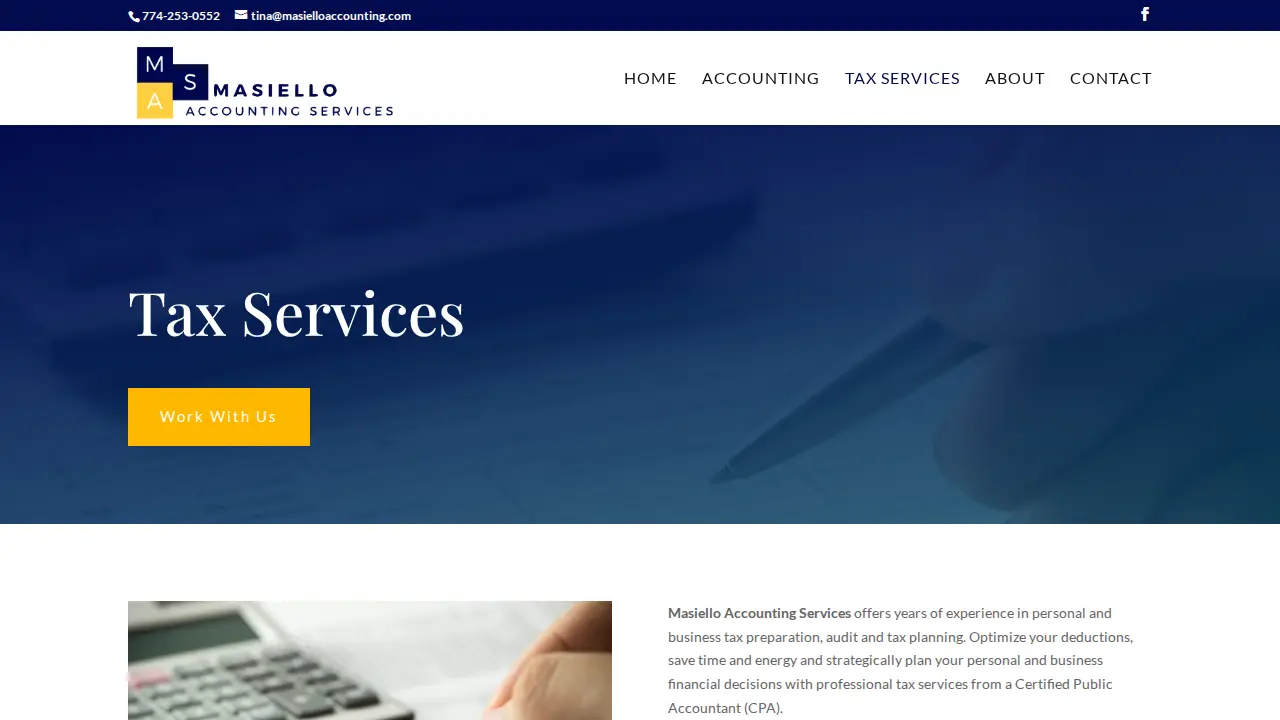 Masiello Accounting Services page