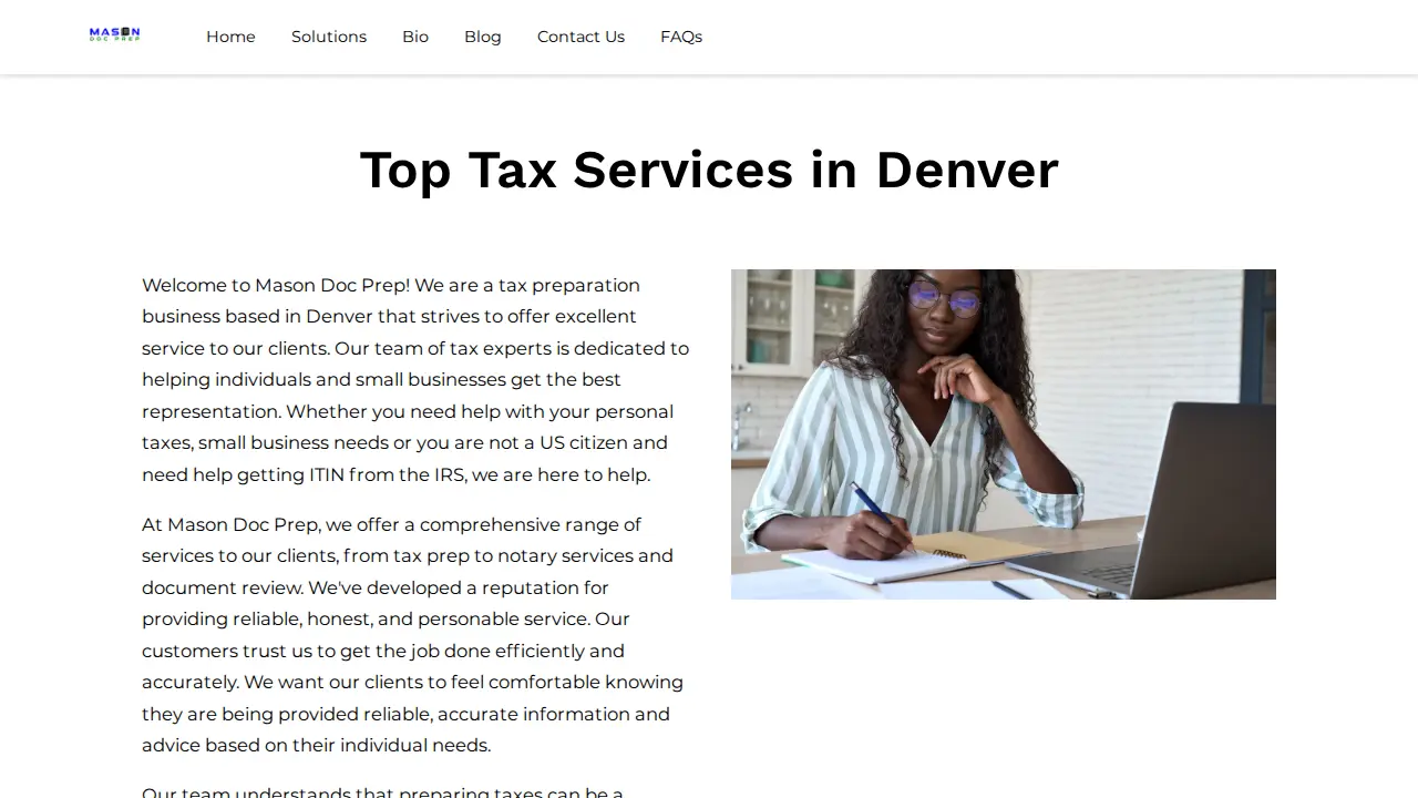 Mason Doc Prep page