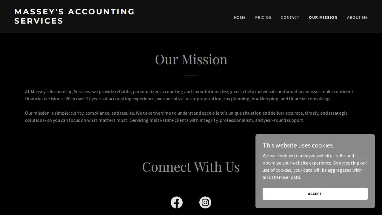 Massey’s Accounting Services page