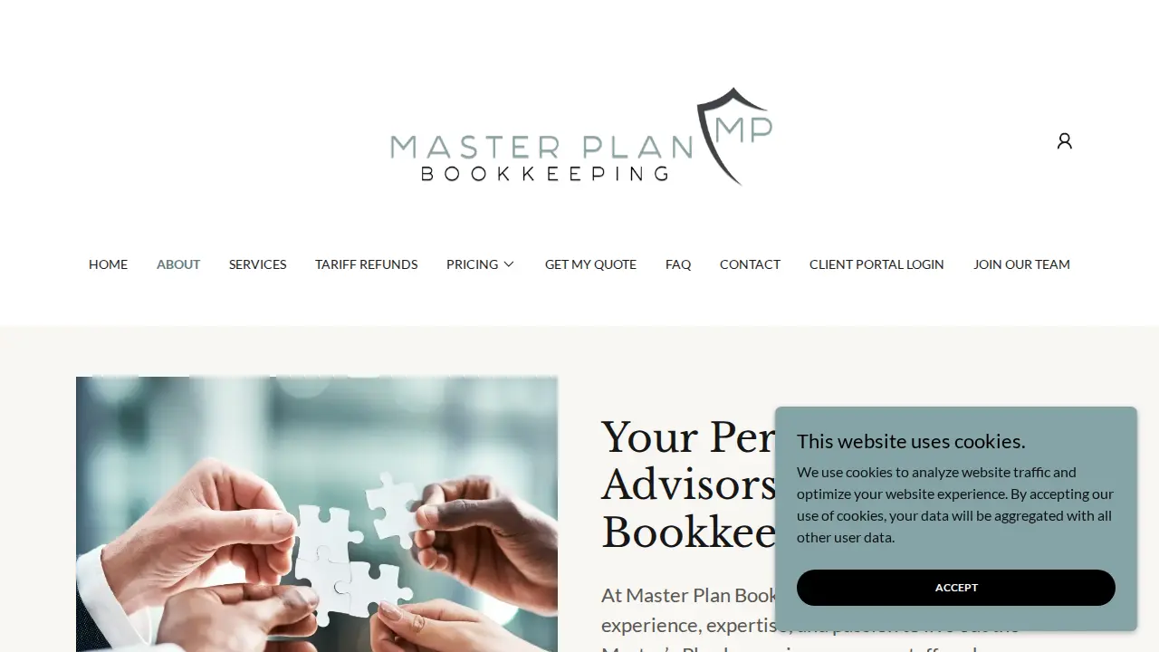 Master Plan Bookkeeping page