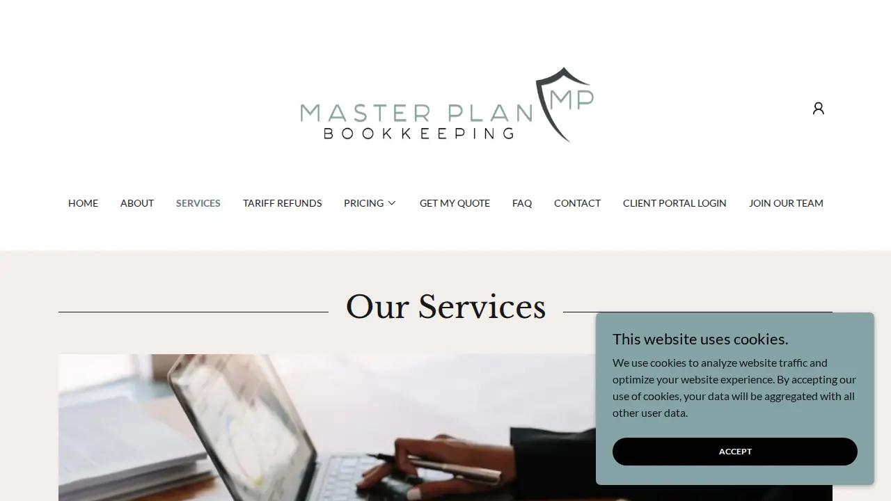 Master Plan Bookkeeping page
