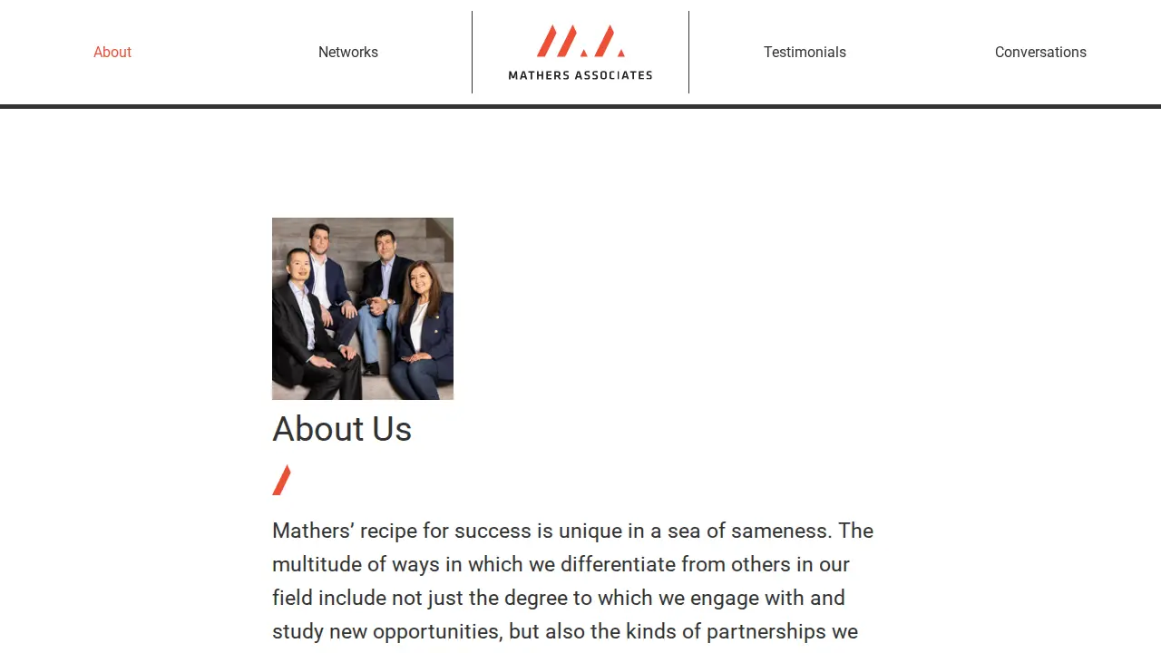 Mathers Associates page