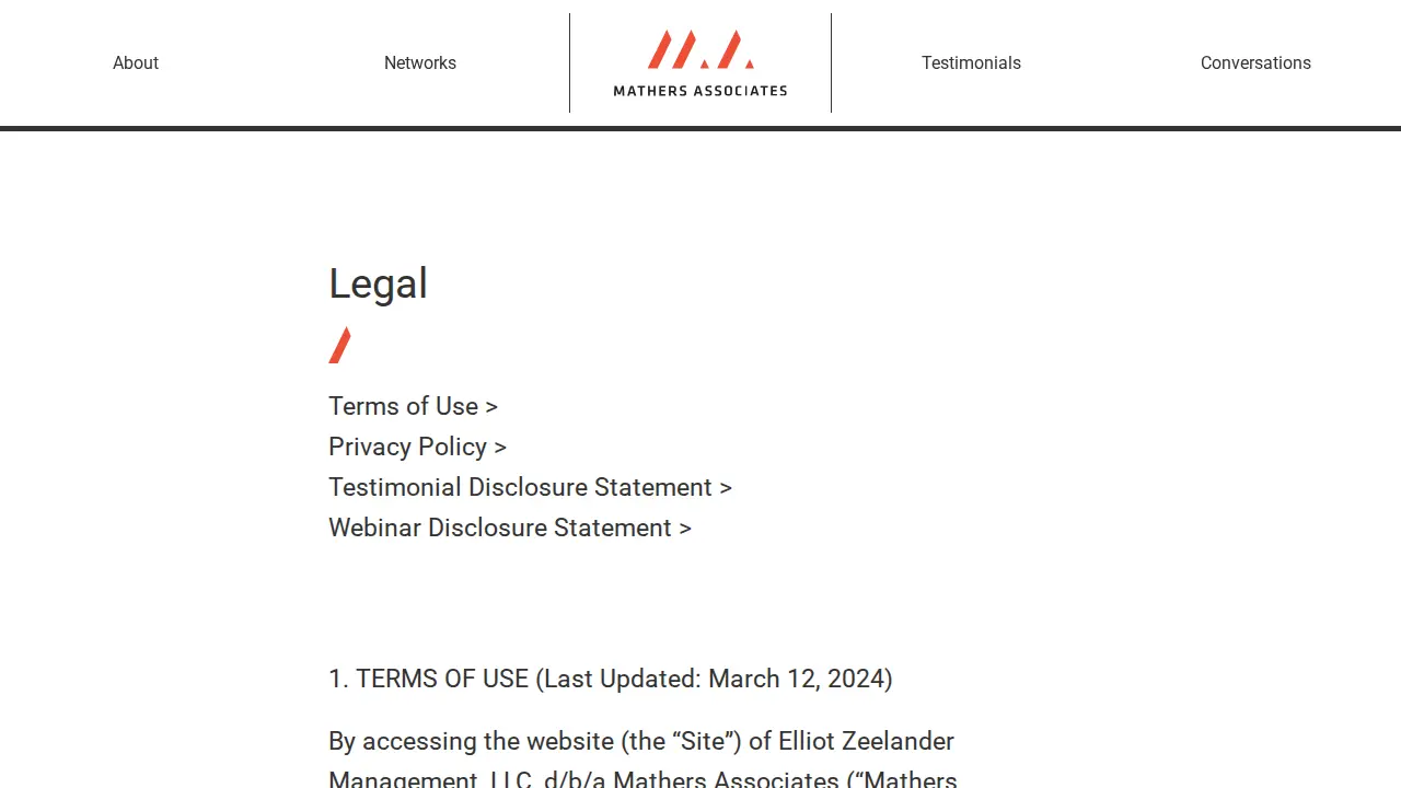 Mathers Associates page