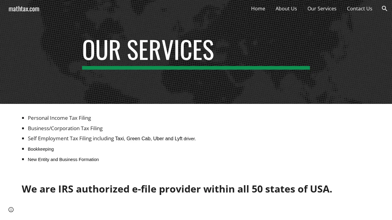 MATHTAX LLC page