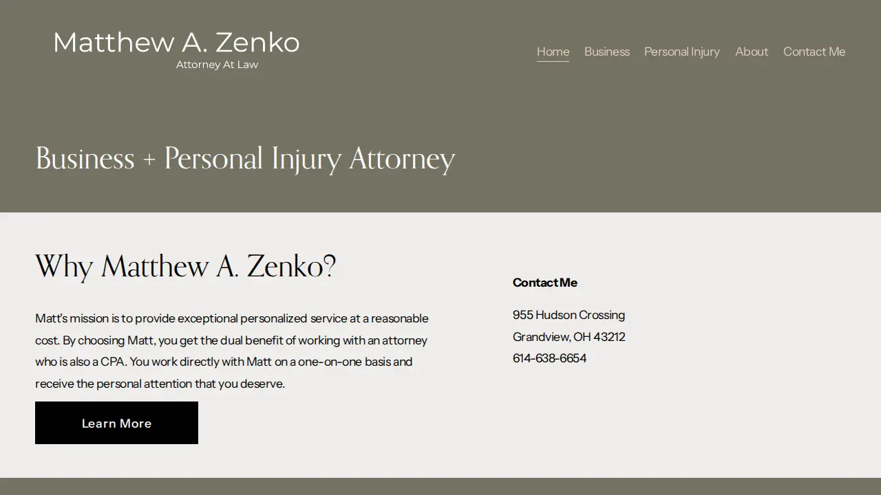 Matthew A. Zenko website
