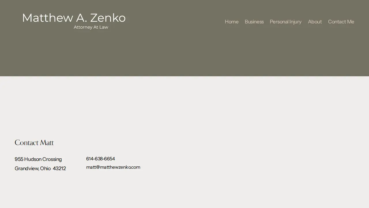 Matthew A. Zenko page