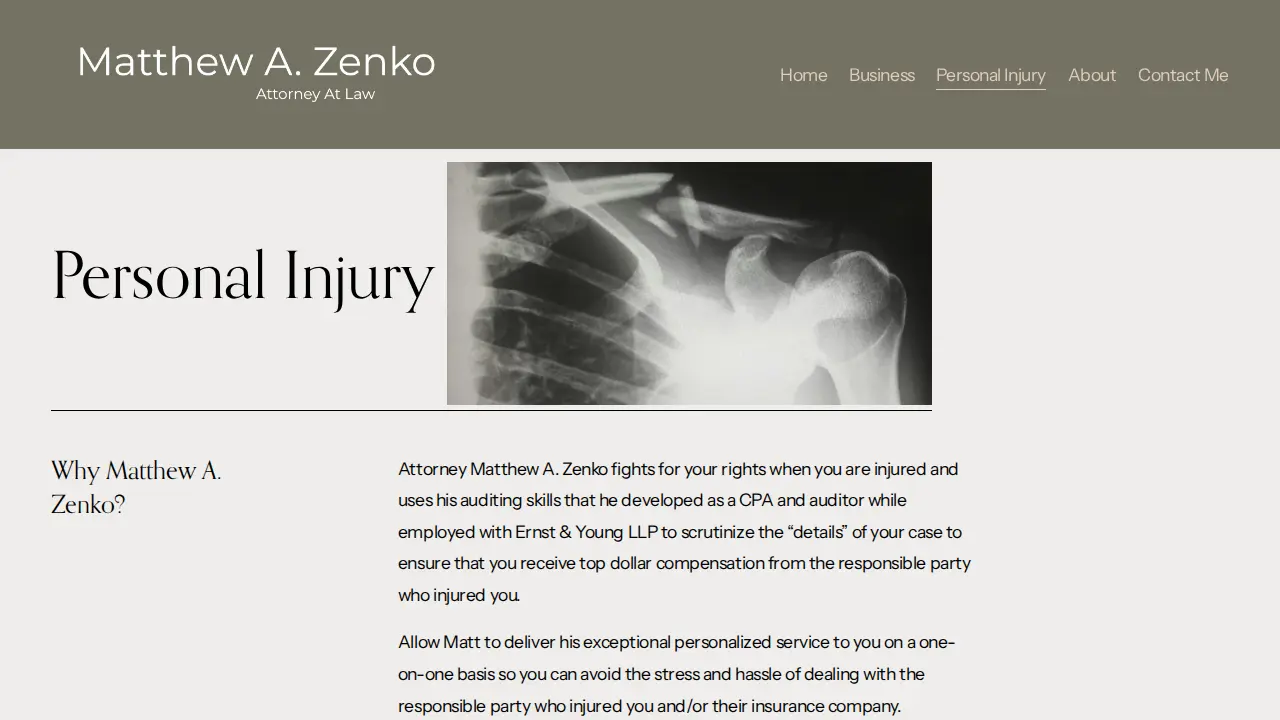 Matthew A. Zenko page