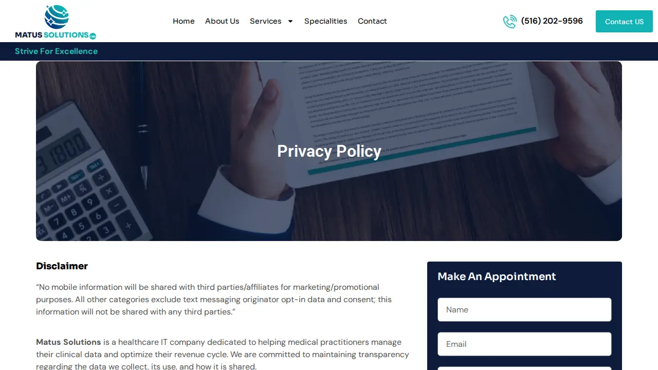 MATUS Solutions Inc page