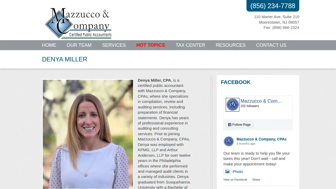 MAZZUCCO & COMPANY CPAS page
