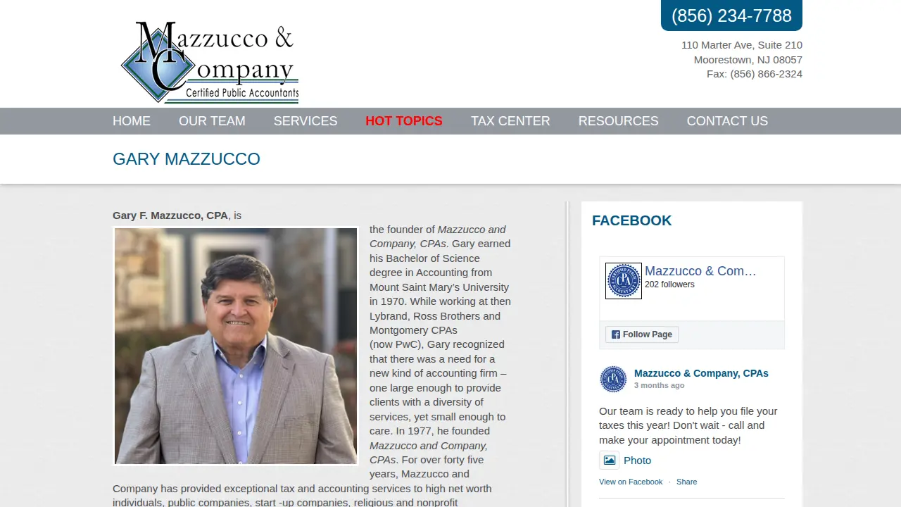 MAZZUCCO & COMPANY CPAS page