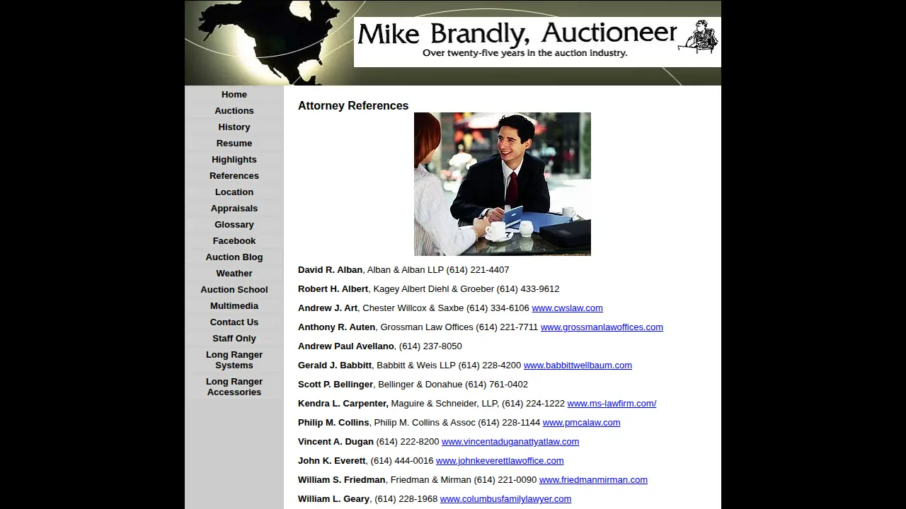 Mike Brandly Auctioneer page
